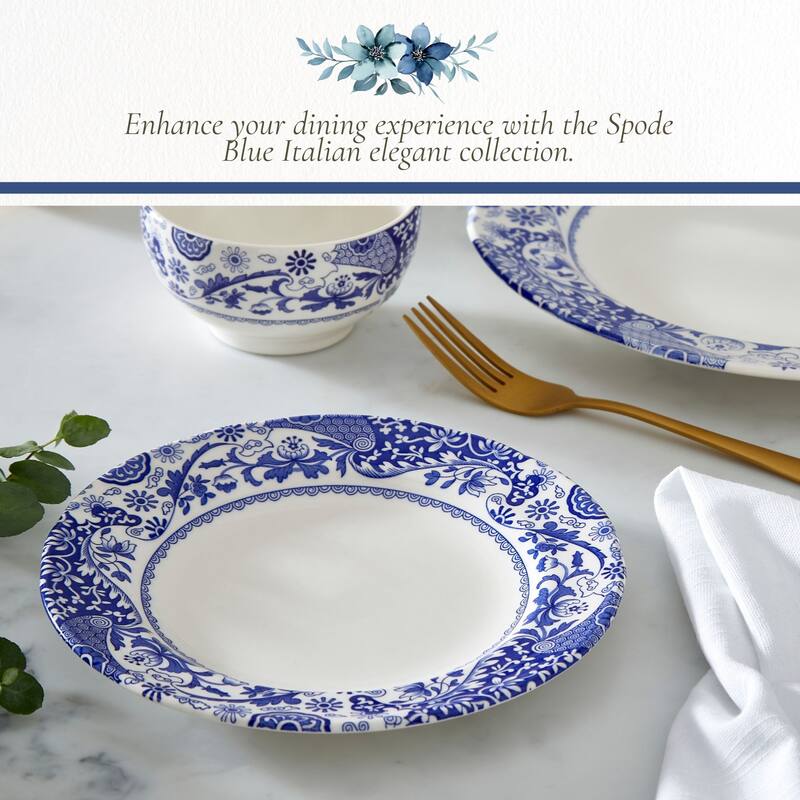 Spode Blue Italian Brocato Plate