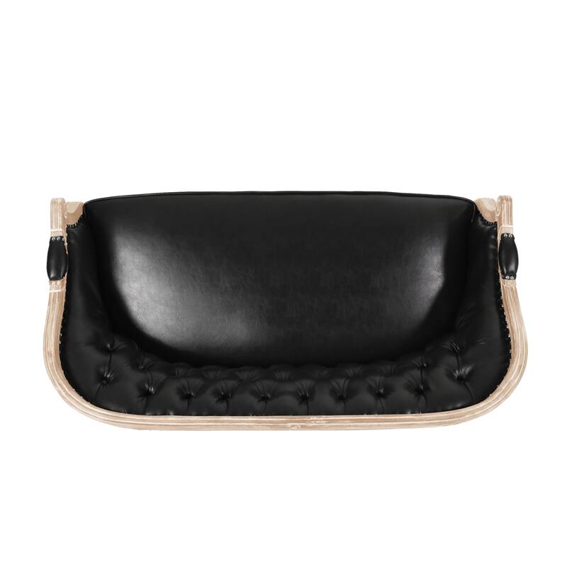 French Country Design Tufted Loveseat with Nail