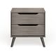 preview thumbnail 22 of 31, Bodo Mid-century Modern Wood 2-Drawer Nightstand by Carson Carrington