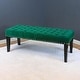 preview thumbnail 18 of 17, Silver Orchid Orla Velvet Bench Emerald Green
