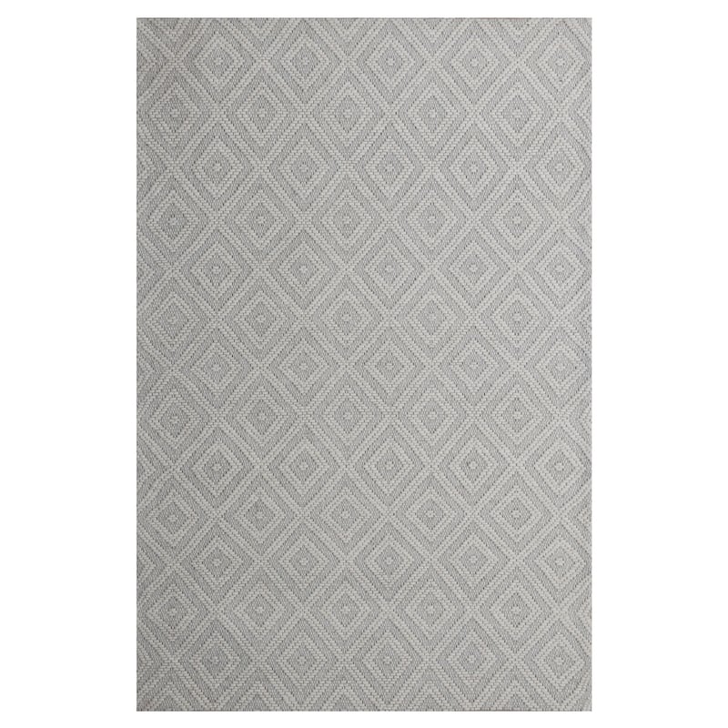 Sevita Cel Ivory Diamond Wool Indoor Area Rug, 5' x 7'9" - 5' x 7'9