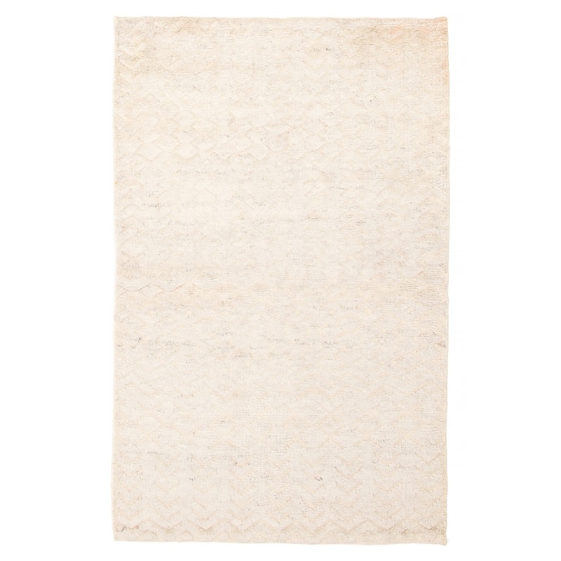 ECARPETGALLERY Hand-knotted Tangier Cream Wool Rug - 3'0 x 4'10 - Cream - 3'0 x 4'10