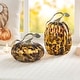 preview thumbnail 1 of 22, Glitzhome Gold Handle Amber Dots Glass Pumpkin for Fall Thanksgiving Decorating