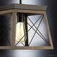 preview thumbnail 4 of 5, Luxury Industrial Chic Pendant Light, 9"H x 10"W, with Modern Farmhouse Style, Olde Bronze Finish by Urban Ambiance