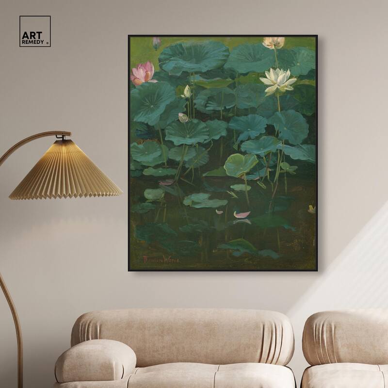 Theodore Wores Lotus Canvas by Art Remedy