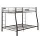 preview thumbnail 1 of 3, Metal Full XL/Queen Bunk Bed, Black Sand