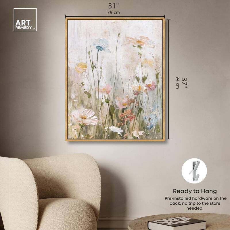 Floral Luster Canvas by Art Remedy