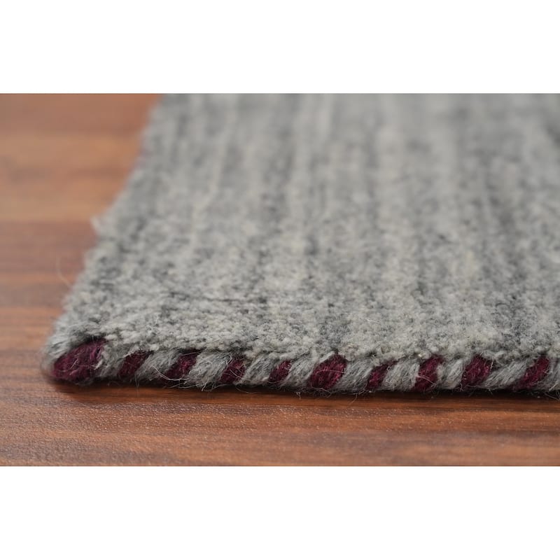Hand Knotted Oriental 100% Wool Carpet Tribal Animal Pictorial Greys & Charcoal Gabbeh Area Rug - 7' 11'' X 5' 0''