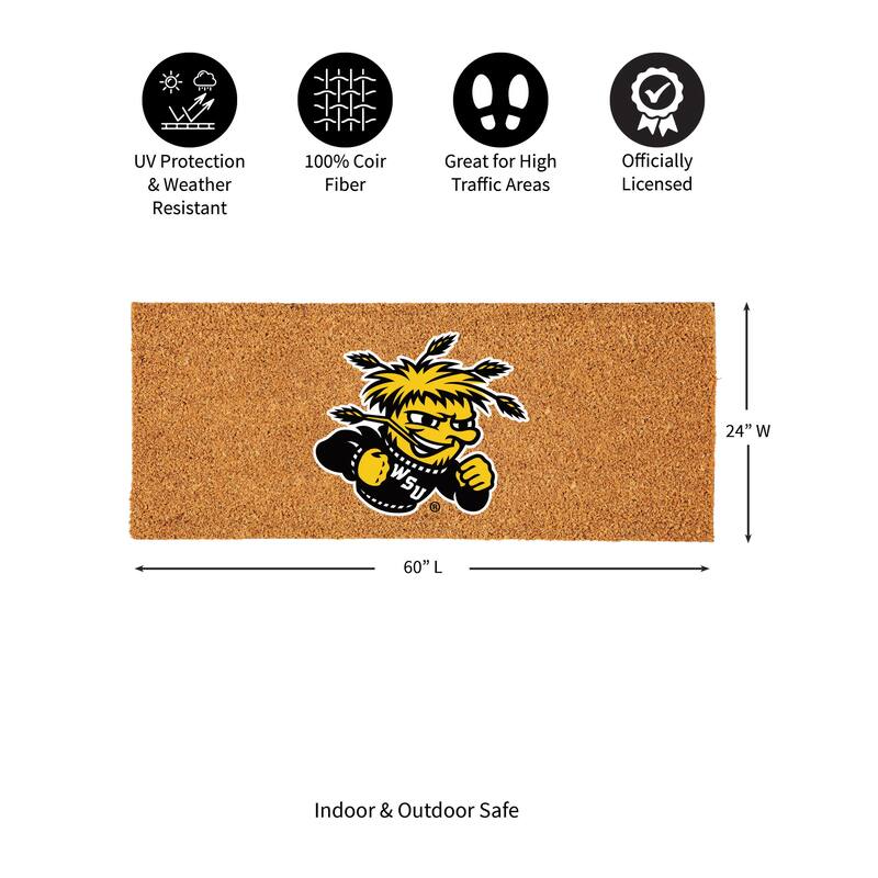 Wichita State University Full Color Indoor/Outdoor Coir Mat