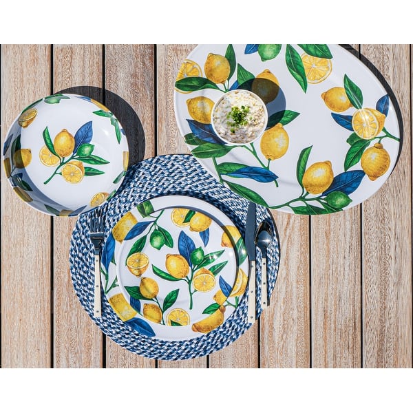 Abode Homewares Lemon Orchard NewWave Melamine Salad Plate - Yellow - 8.5