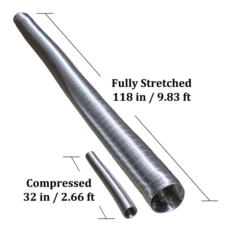 Rubber-Cal Aluminum Flex 280 - Compressible - 5" ID - 5" ID