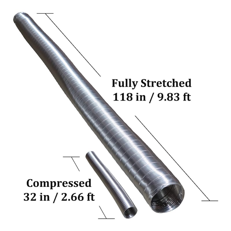 Rubber-Cal Aluminum Flex 280 - Compressible - 8" ID - 8" ID