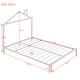 preview thumbnail 2 of 46, Metal Platform Bed for Kids, Low Bed Frame with House Shaped Headboard & Slats Support, No Spring Box Need, Easy to Assembly