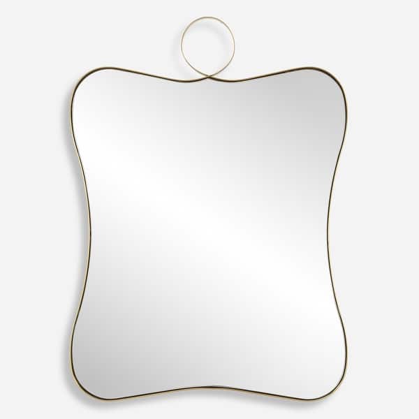 slide 2 of 6, Uttermost Talia Brass Vanity Mirror - 33'' H X 24'' W X 1'' D