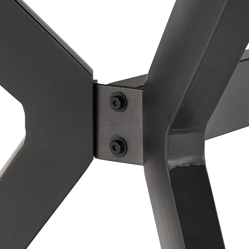 Presley Iron Grey Metal Base Dining Table by iNSPIRE Q Modern