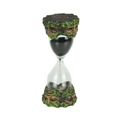 Celtic Green Man Hand Painted Decorative Hourglass Sand Timer - 6 X 2.5 X 2.5 inches