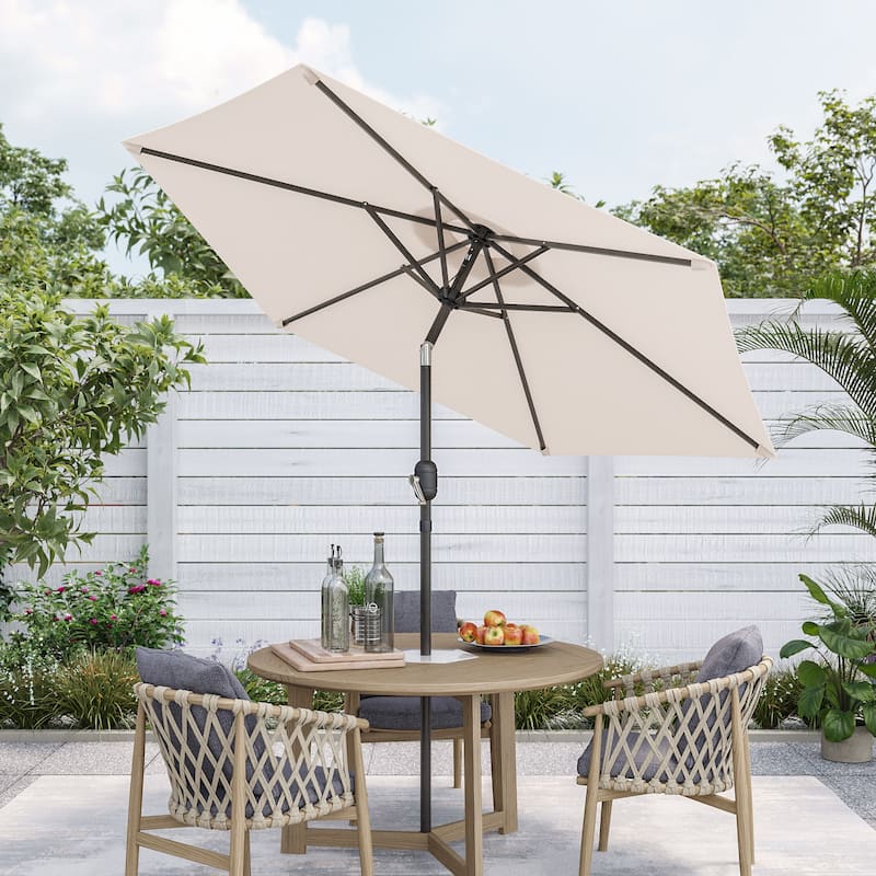 Bonosuki 7.5-foot Waterproof Sunshade Canopy Patio Umbrella - Sand