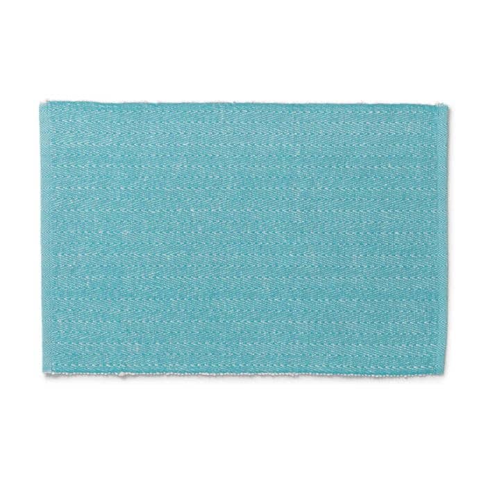 Lyngby Porcelæn Herringbone Place Mat, Turquoise, W: 16.9"