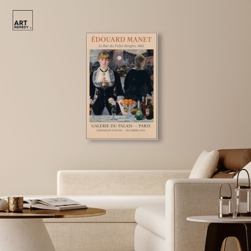 Manet's Famous Bar Canvas by Art Remedy