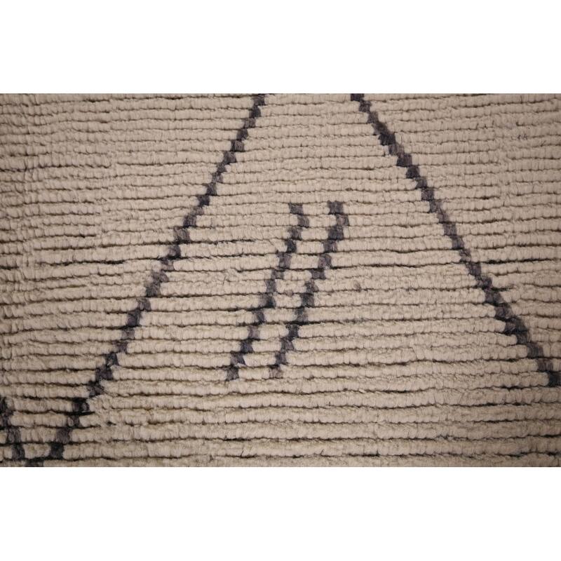 Trellis Moroccan Large Area Rug Hand-Knotted Wool Carpet - 11'4"x 15'6"