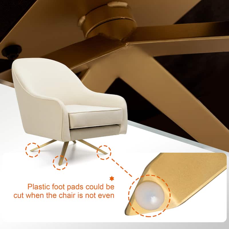 Swivel Club Chair PU Leather Leisure Armchair Upholstered Accent Chair