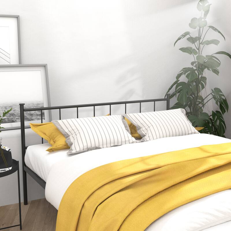 Queen Size Bed Frame, Headboard and Footboard,Structurally Stable, Under Bed Storage,No Box Spring Needed