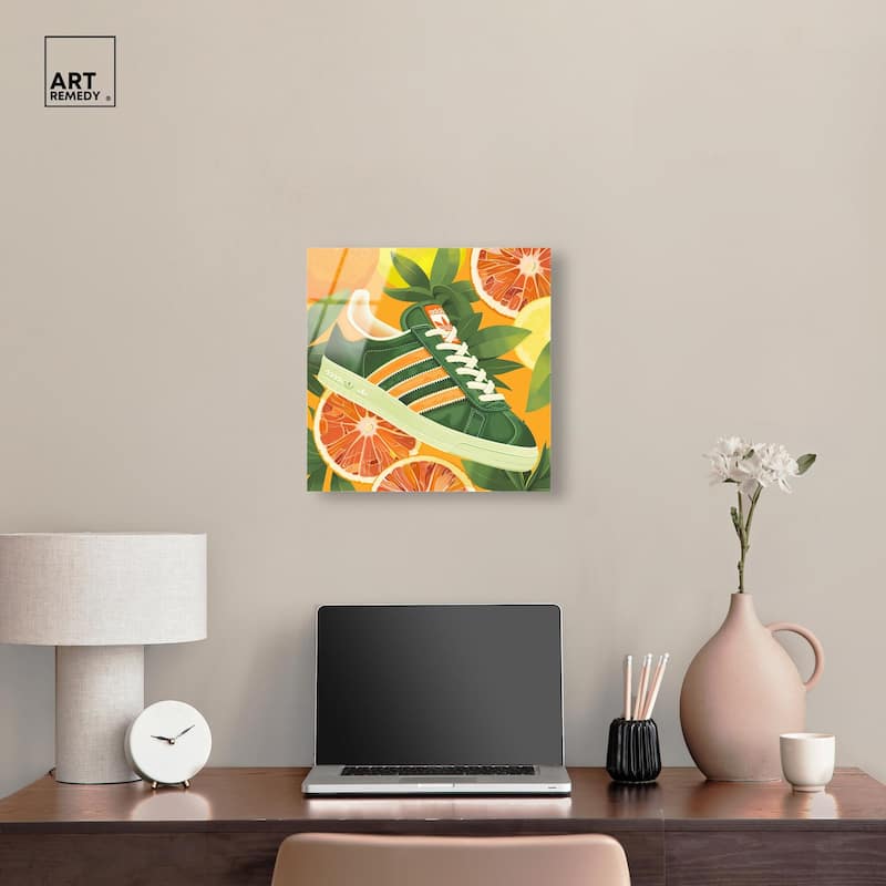 Citrus Sneaker Acrylic by Art Remedy, Ready to Hang
