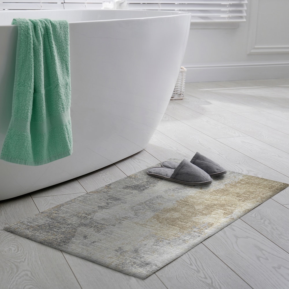 Indoor/ Outdoor Accord Abstract Polyester Washable Rug New