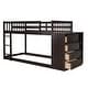 preview thumbnail 44 of 50, Twin over Twin Bunk Bed with 4 Drawers and 3 Shelves