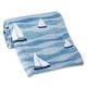 preview thumbnail 4 of 5, Lambs & Ivy Little Skipper Soft Luxury Nautical Sailboat Fleece Baby Blanket