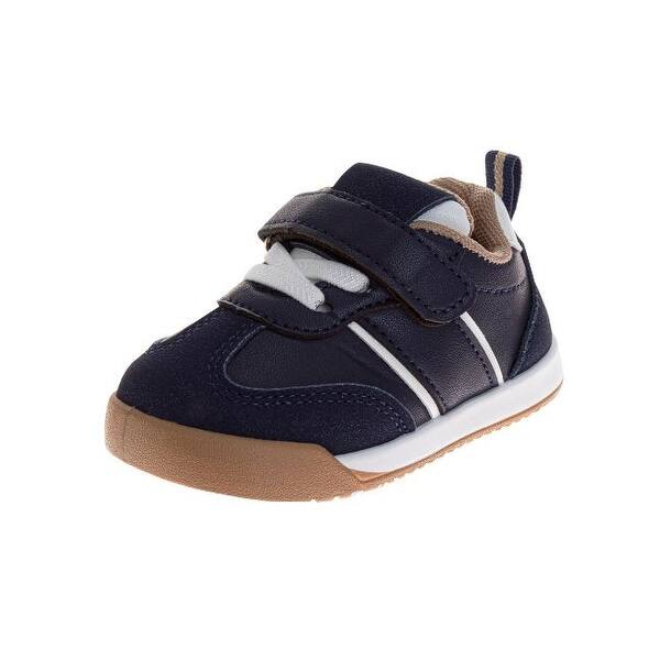 slide 2 of 5, Josmo Boys' Hook and Loop Sneakers. (Infant/Toddler) 3 - Navy/Red