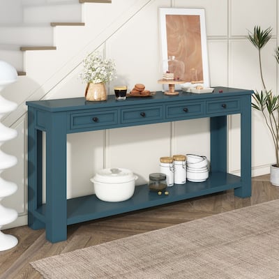 Console Table/Sofa Table with Storage Drawers and Bottom Shelf