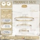 preview thumbnail 8 of 33, Round LED Crystal Chandelier Ring Dimmable Pendant Light Fixture