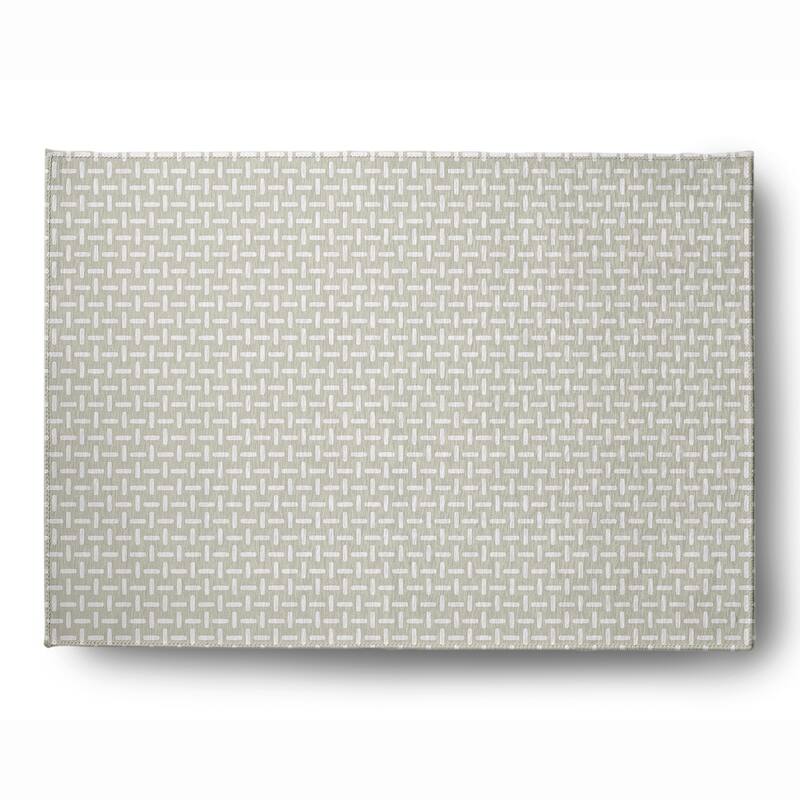 Woven Stitch Soft Chenille Rug - 5' x 7' - Latte