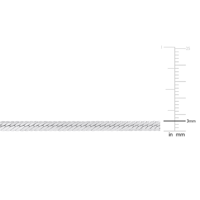 Miadora Sterling Silver Herringbone Chain Necklace