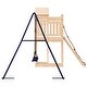 preview thumbnail 5 of 14, vidaXL Swing Set Outdoor Backyard Wooden Playground Equipment for Kids Age 3-8