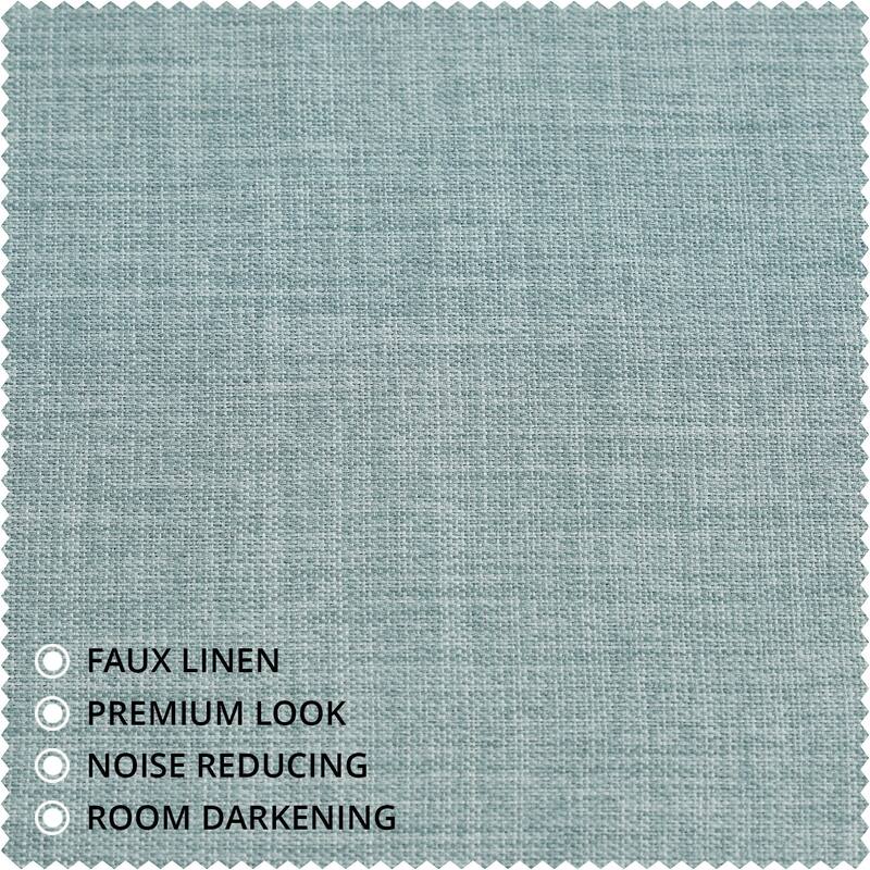 Exclusive Fabrics Grommet Textured Faux Linen Room Darkening Curtains for Bedroom & Living Room Curtains (1 Panel)
