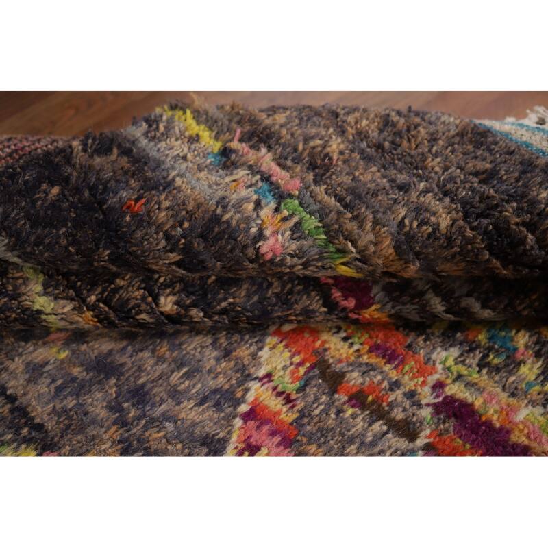 Plush Moroccan Oriental Area Rug Handmade Tribal Wool Carpet - 5'10" x 9'9"