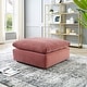 preview thumbnail 2 of 47, Commix Down Filled Overstuffed Performance Velvet Ottoman Dusty Rose