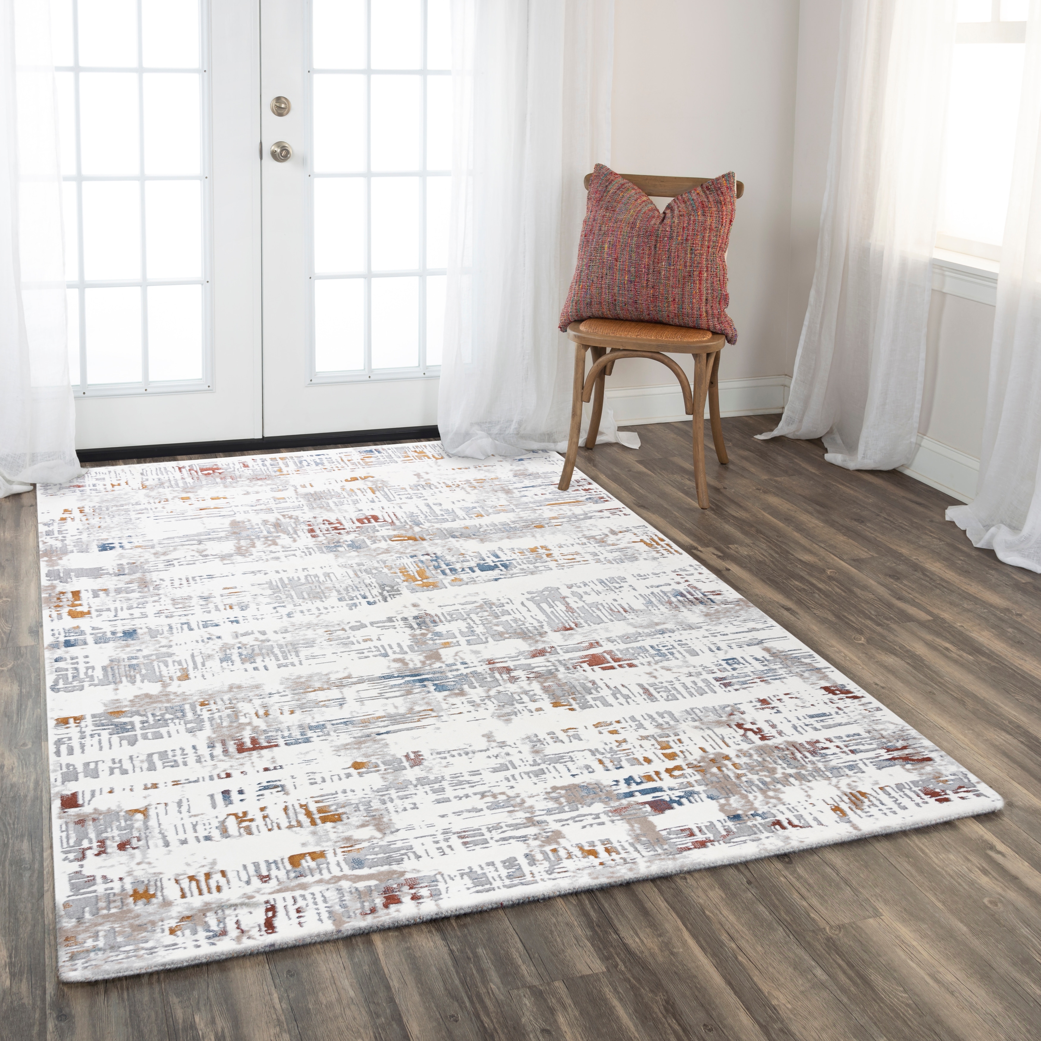 Alora Decor Opal Grey, Ivory Multi-colored Abstract Rug