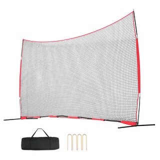 Barricade Backstop Net, Ball Sports Barrier Netting, Portable Practice Equipment with Carry Bag, Protection Screen