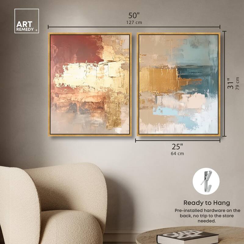 Earthy Glow V Canvas Set of 2 by Art Remedy