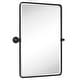 preview thumbnail 117 of 126, TEHOME Woodvale Rectangle Vertical Metal Wall Mirrors 30" x 20" - Black