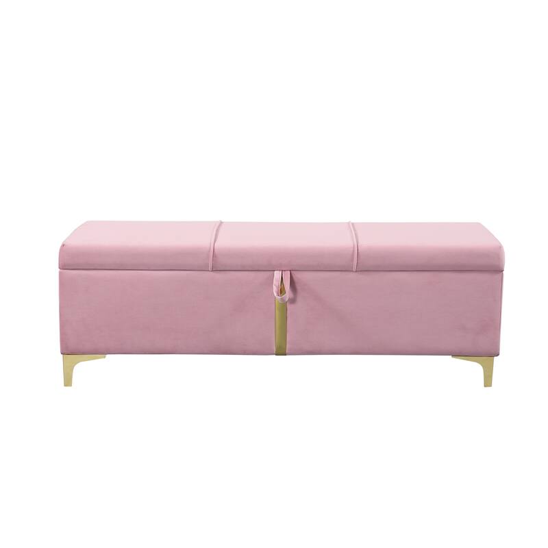 2-Pieces Bedroom Sets Queen Size Bed with Storage Ottoman