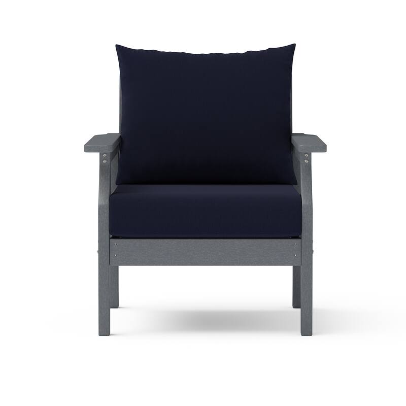 Kamas Outdoor Patio Club Chair - Charcoal Frame