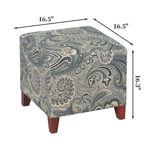 dimension image slide 9 of 12, Adeco Simple British Style Passionate Cube Ottoman Footstool