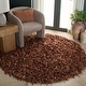 preview thumbnail 147 of 177, SAFAVIEH Handmade Leather Shag Carlijn Modern Decorative Rug 8' Round - Saddle - Round
