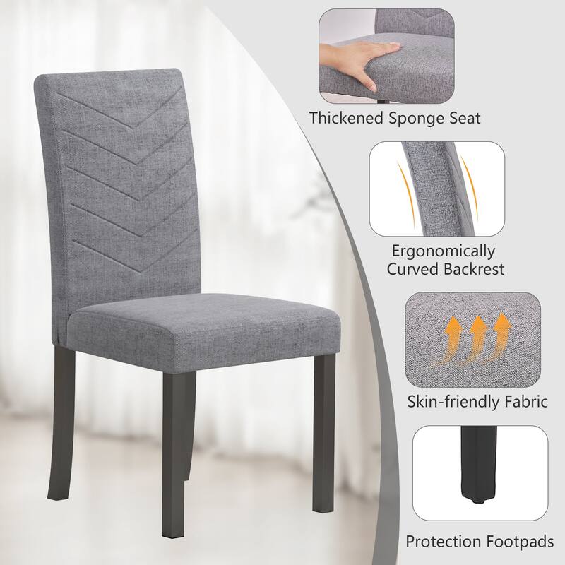 VECELO Upholstered Dining Chairs Set of 2/4/6 Parson Classic Upholstered Dining Chair Modern Parson Chairs