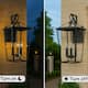 Modern Matte Black Outdoor Wall Lantern with Clear Tempered Glass Open Bottom Design Exterior Light Fixture for Entryway
