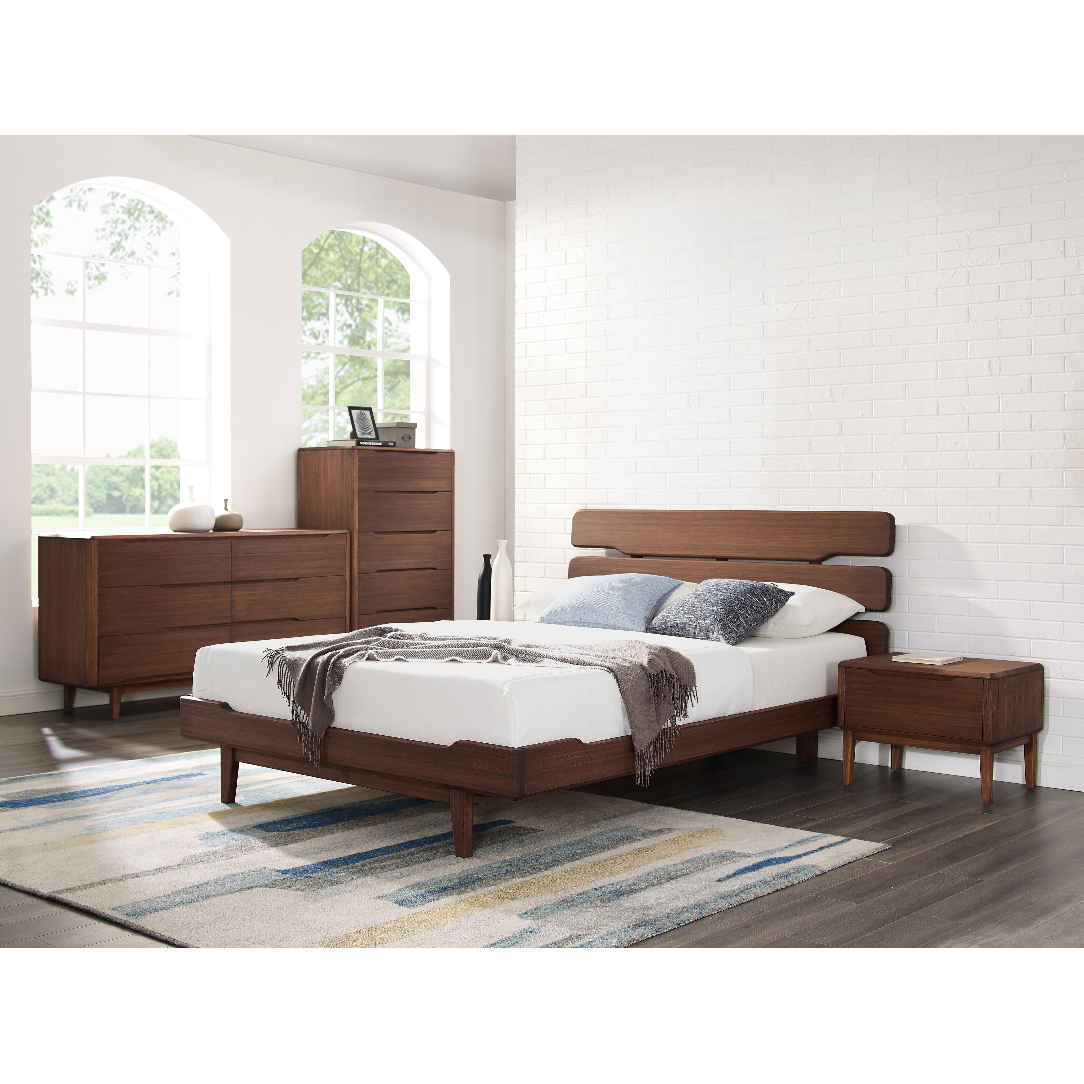 Greenington CURRANT Six Drawer Double Dresser, Oiled Walnut Greenington CURRANT Six Drawer Double Dresser, Oiled Walnut
